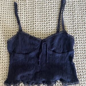Edikted Navy Lace Tank